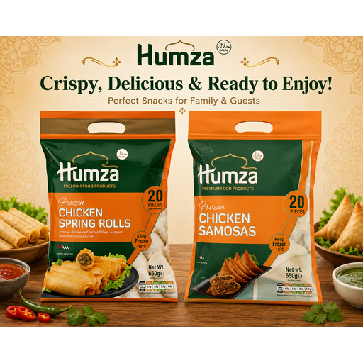 Humza Chicken Samosa and Chicken Spring Roll Party Pack