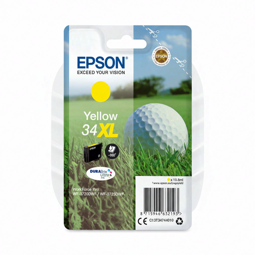 Epson Golf ball Singlepack Yellow 34XL DURABrite Ultra Ink