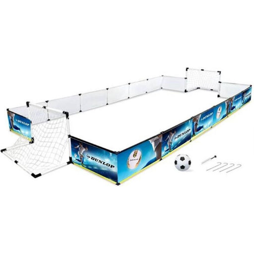 Dunlop Mini Soccer Field Set - 426 x 235 x 36 cm, Blue/White/Black