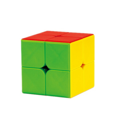 2x2 Speed Cube Puzzle with a solid, stickerless colour finish