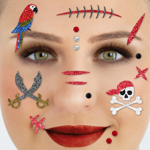 Party Factory Face Tattoo Pirate