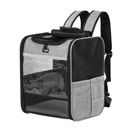 Foldable Pet Backpack Carrier avec panneaux en maille