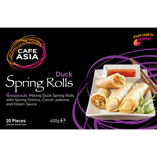 Cafe Asia Peking Duck Spring Rolls