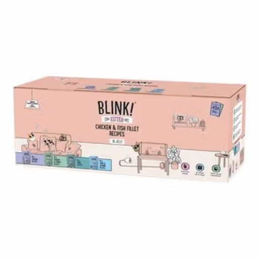 Blink! Kitten mixed pouch selection in Jelly (40 x 85g)