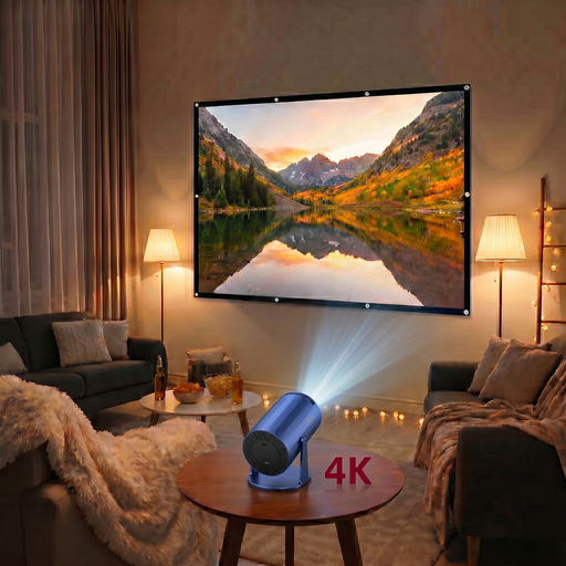 Big Screen Entertainment Bundle - XBJ Portable Blue Projector + 100-inch projector screen