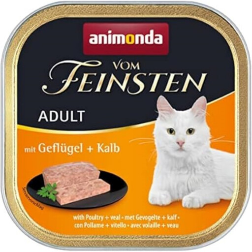 animonda Vom Feinsten Adult Poultry + Beef Wet Food, 32 × 100 g