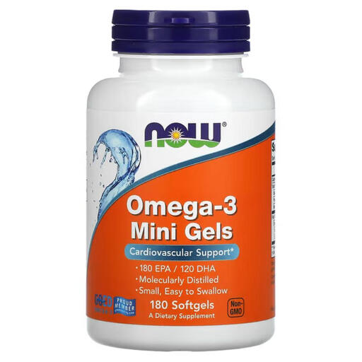 NOW Foods Omega-3 Fish Oil Mini Softgels