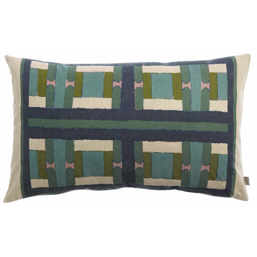 Housse de coussin imprimée Taho Vert de Gris