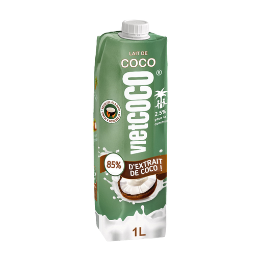 Vietcoco coconut milk, 17-19% fat, 1 L