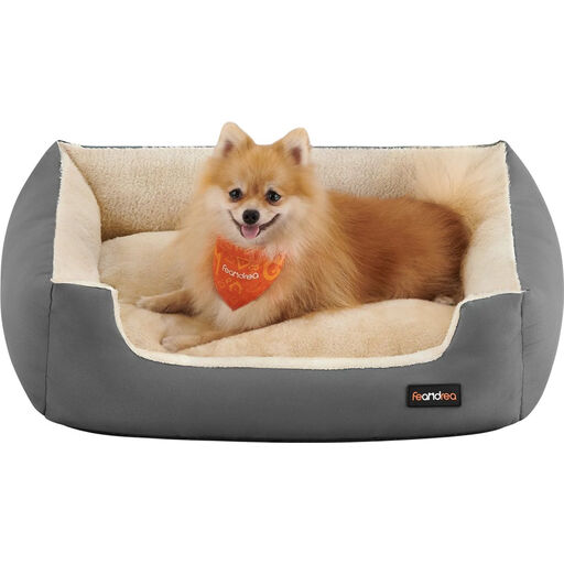 Feandrea 100% Polyester Pet Bed, Dark Grey