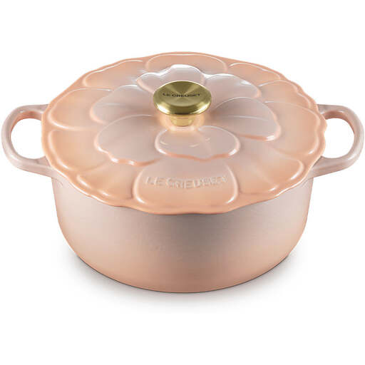 Le Creuset Cast Iron Dutch Oven, Round, 26 cm, 5.3 l, Pêche