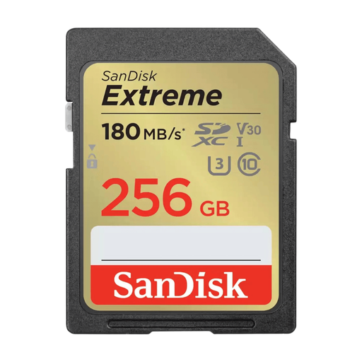 SanDisk Extreme SDXC Card – 256GB, V30