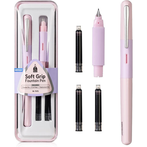 WRITECH Soft Grip Fountain Pen Set