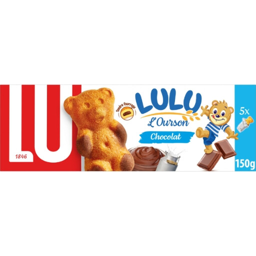 LU LULU L'OURSON Soft Cakes with Chocolate Filling 150g
