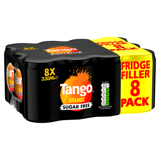 Tango Orange Sugar Free Carbonated Soft Drink 8 x 330ml