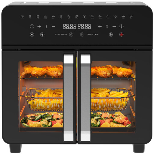 23 L mini-oven air fryer with two zones