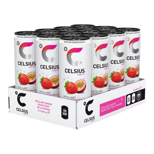 CELSIUS 草莓百香果风味饮料 12 x 355 毫升装