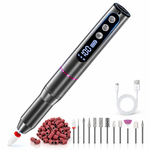12-in-1 professional electric nail file