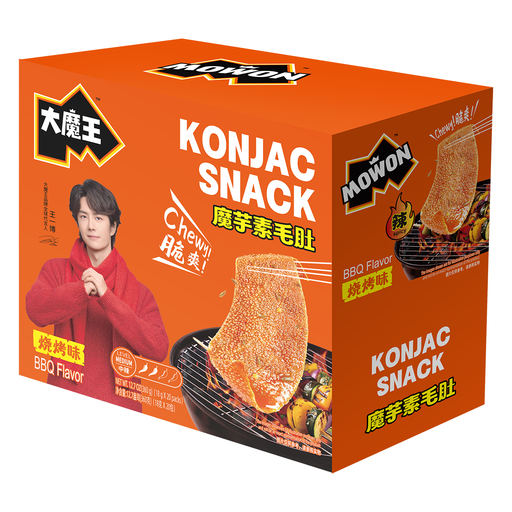 Yan Jin Pu Zi MOWON BBQ-flavour konjac snacks, 18g x 20 packs