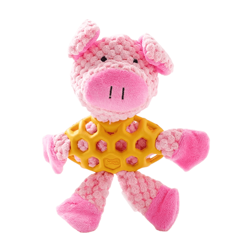 Blinkit Soft Stuffed Dog Plush Toys with Squeaker, Thick Corduroy & Natural Rubber, Teeth Cleaning Chew Toy for All Dog Breeds