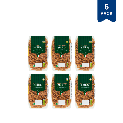 Morrisons Wholewheat Fusilli 500g, six-pack