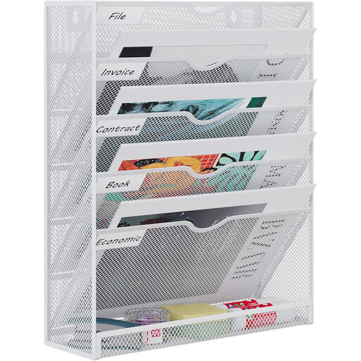 Senhoglb 6 Tier A4 Mesh Wall File Holder