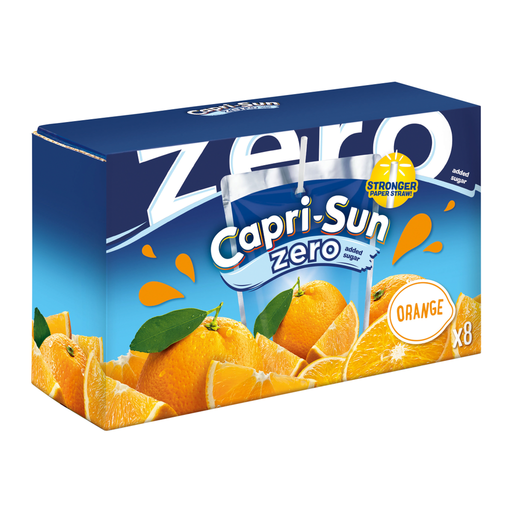 Capri-Sun Zero Orange, eight 200ml pouches