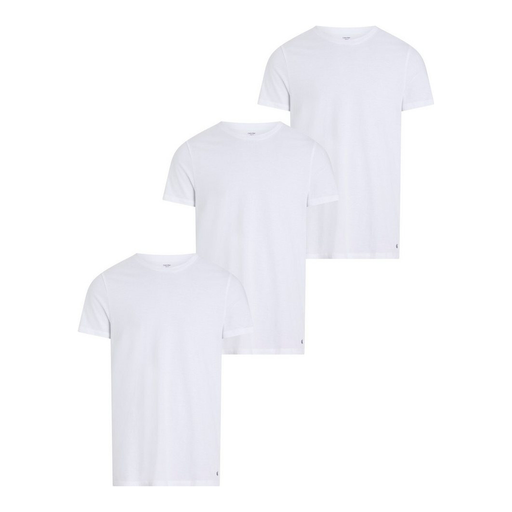 Calvin Klein 3 Pack Crewneck T-Shirt - Cotton Classics - White S