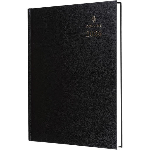 Collins 44 A4 Desk Diary 2026 Black
