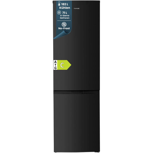 homeX CFSN2531C-B Kühl-Gefrierkombination in Schwarz