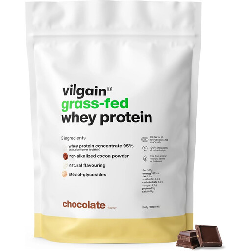 Vilgain Grass Fed Whey Protein Nutrition Powder Chocolate Flavour