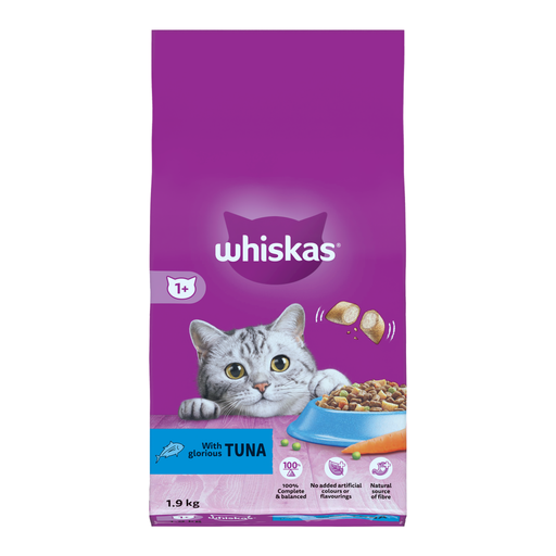 Whiskas 1+ Tuna Adult Dry Cat Food 1.9kg