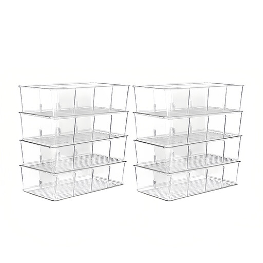 JORDAN&JUDY Compartment Storage Box, 8-Pack