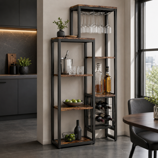 LANTINE Wine Rack, Freestanding Base, 5-Tier
