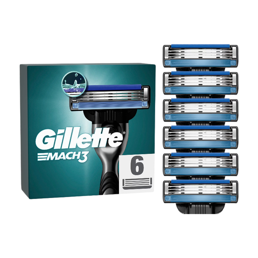 Gillette Mach 3 Razor Blade Refills 6 Pack