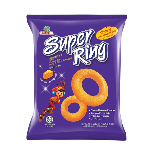 Oriental Super Ring Cheese Rings Snack 60g（东方超级圈芝士圈零食 60g）