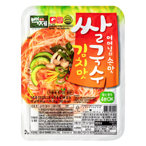 BAEKJE Rice Noodle Kimchi Flavour 92g