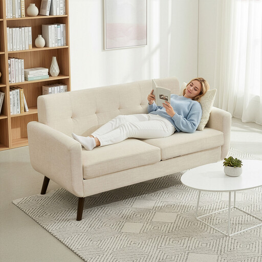 HONEYOU 165 cm loveseat sofa beige