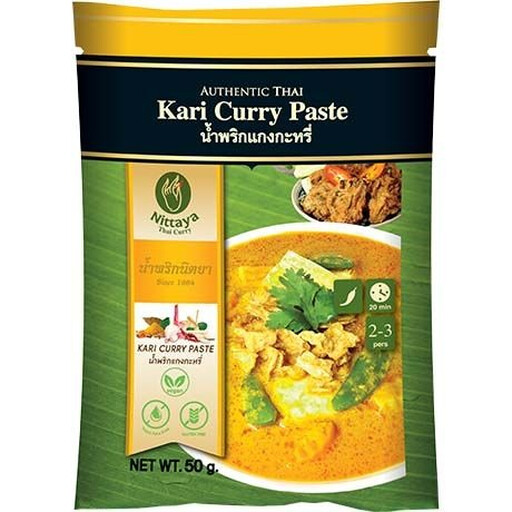 Nittaya Yellow Curry Paste Kari Vegan 50g