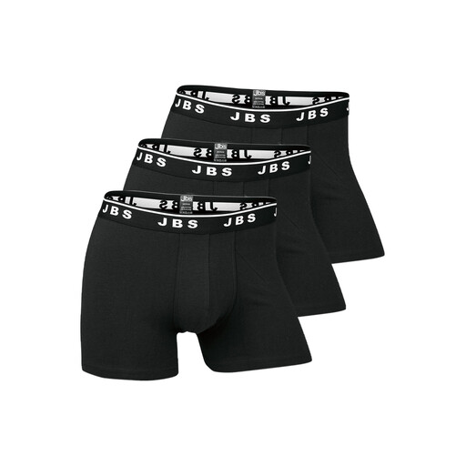 JBS 3-Pack Men's Underwear - GOTS Certified, Black