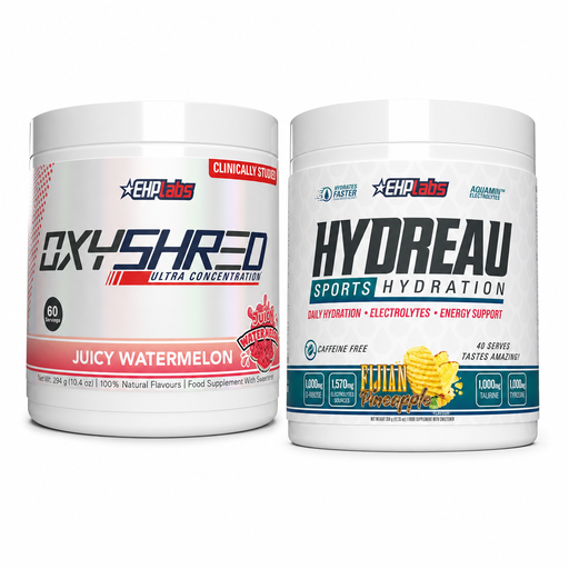 EHP Labs OxyShred Juicy Watermelon + Hydreau Fijian Pineapple Hydration Bundle