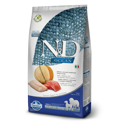 Aliments pour chiens Farmina N&D Ocean Salmon Adult Medi Maxi 12 kg