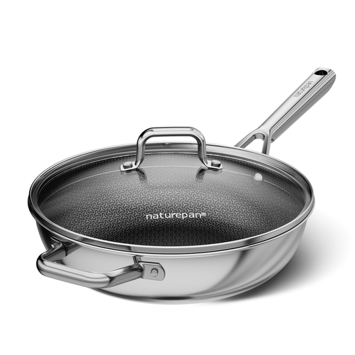 Naturepan 28 cm Stainless Steel Sauté Pan with Lid