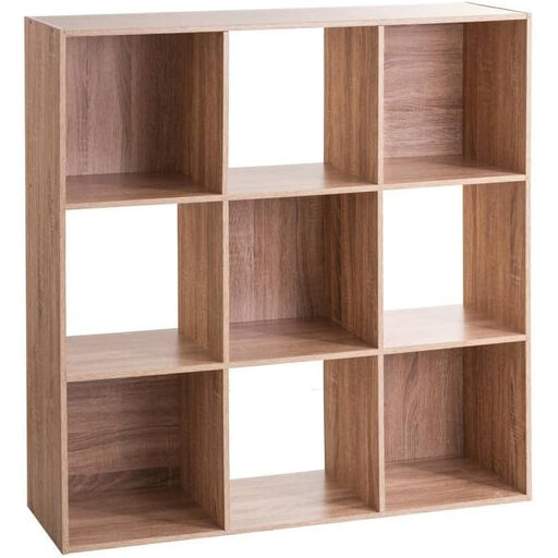 5five Wood Bookcase - Multi, 100.5 x 32 x 100.5 cm