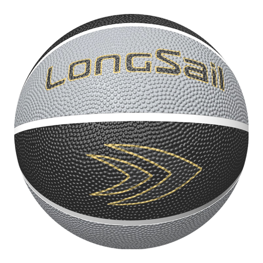 LONGSAIL Professional Match Basketball Size 5, 27.5 in, Black/Gray Two-Tone, Non-Slip and Wear-Resistant