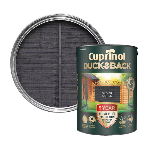 Cuprinol 5 Year Ducksback Matt Shed & Fence Treatment - Silver Copse
