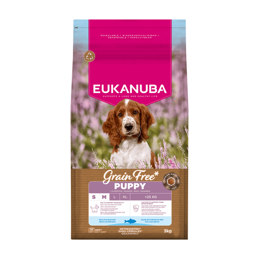 Eukanuba Grain Free Puppy Small/Medium Ocean Fish 3kg