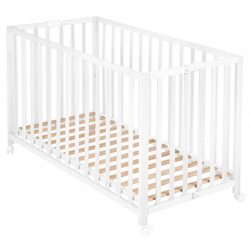 Lit Bébé Pliant en Hêtre 60 x 120 cm roba