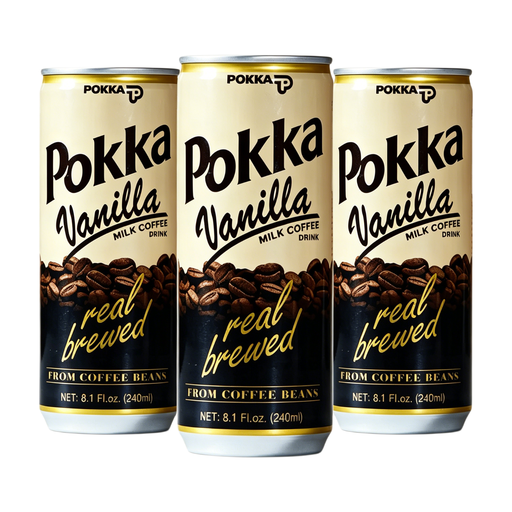 POKKA Vanilla Coffee Drink, three 240ml cans