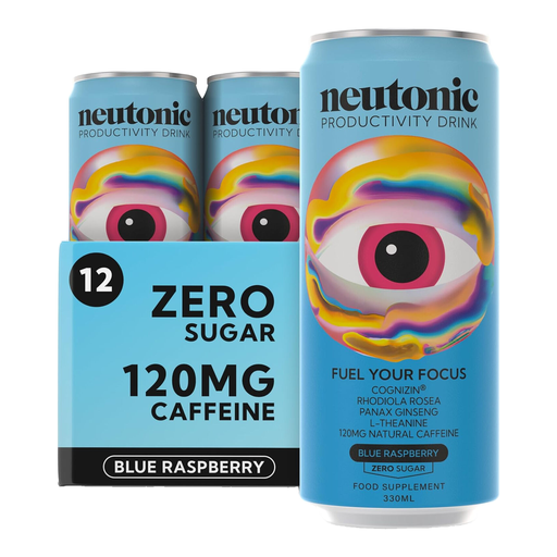 Neutonic Energy Drink Blue Raspberry Flavour Focus Support Multipack - 12 x 330ml
